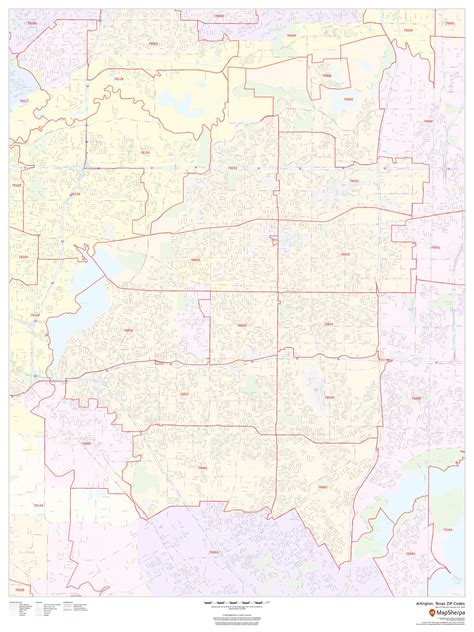 Arlington Texas Zip Code Map United States Map