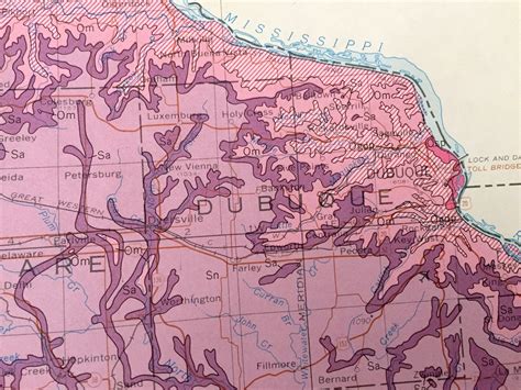 Antique Iowa State 1969 Geological Survey Map Des Moines Etsy