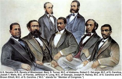 The First Black Senator And Representatives In The 41st And 42nd Congress Of The United States