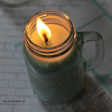 Homemade Mason Jar Soy Candle