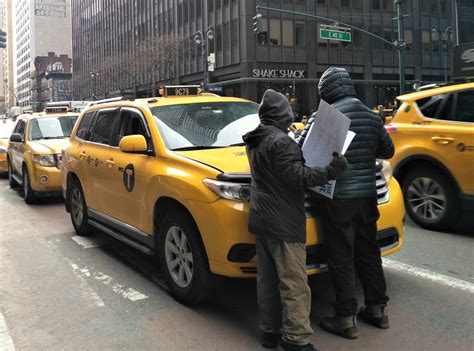 New York City Taxi Drivers Protest Congestion Surcharge Placed On