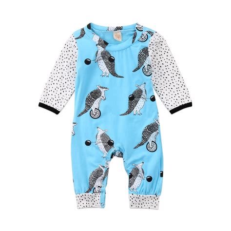 2017 Newborn Baby Boys Cartoon Long Sleeves Romper Anime Jumpsuit