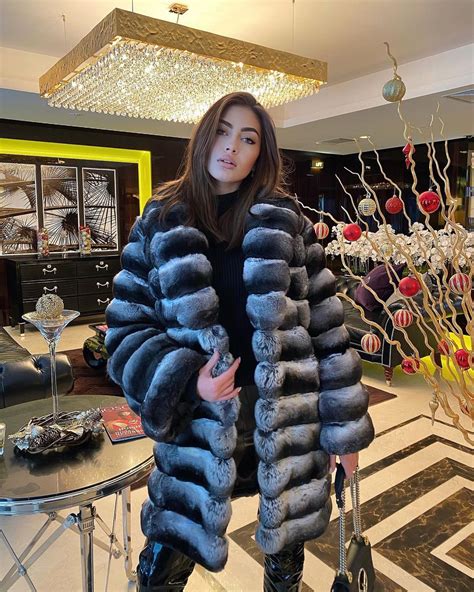 Pin By Justin Platt On Furry Coat Women In 2021 Chinchilla Fur Coat Black Fur Coat
