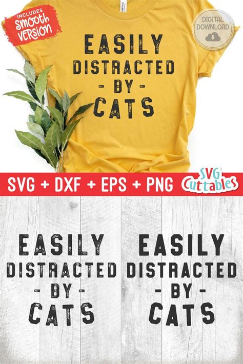 Cat SVG Easily Distracted By Cats SVGs Design Bundles In Distractions