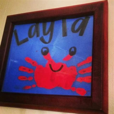 Handprint Crab Cute Summertime Diy Made By Layla June 2014 Craft