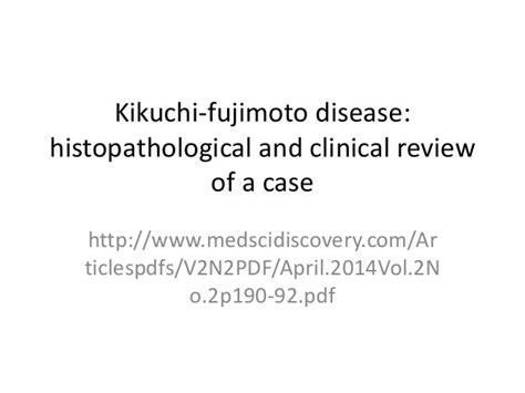 Diseases Kikuchi Disease