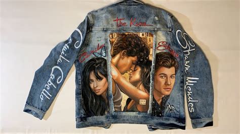 Painting Shawn Mendes Camila Cabello On Denim Jacket Youtube