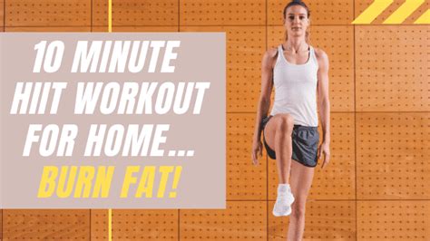 10 Minute Hiit Workout Hiit Training For Home Fit Actions