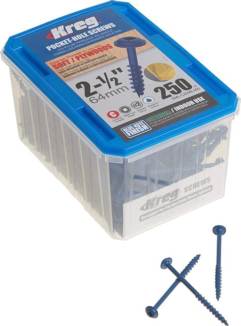 Kreg Sml C250b 250 Blue Kote Weather Resistant Pocket Hole Screws 2 1