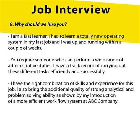 Why Should We Hire You Job Interview Tips Interview Answers Job