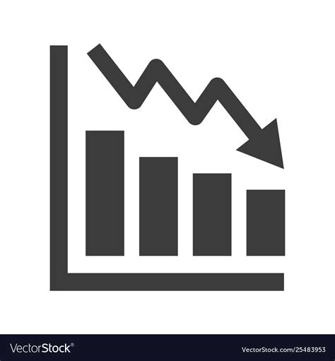 Decrease Icon On White Background Royalty Free Vector Image