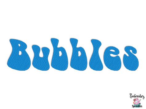 Bubbles Machine Embroidery Font Alphabet Fun Embroidery Download Bx