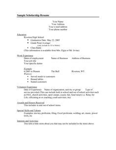 A cv is a standard document for presenting your qualifications for academic employment. College Scholarship Resume Template - College Scholarship Resume Template we provide as ...
