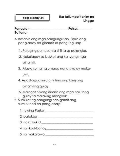 2 Free Download Uri Ng Pangungusap Worksheets For Grade 5 Ng For Uri Images