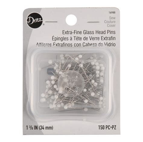 Dritz Extra Fine Glass Head Pins 150 Piece
