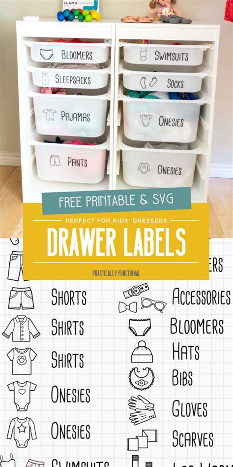 Free Printable Dresser Drawer Labels