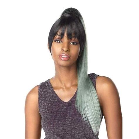 How To Do High Ponytail With Bangs For Black Hair Natural Girl Wigs