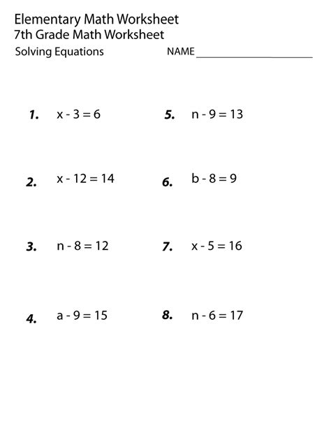 Math Worksheets For 7th Graders Free Printable Free Printable Worksheet