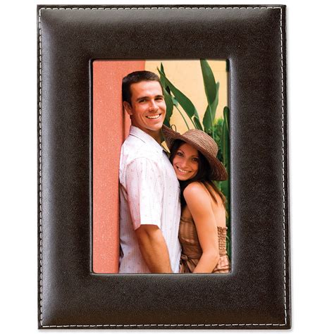 Dark Brown Leather 8x10 Picture Frame