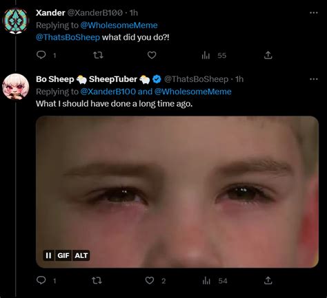 Bo Sheep Sheeptuber On Twitter Sharing This Interaction For The Memes