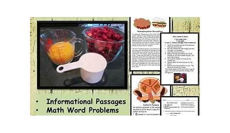Thanksgiving Reading Comprehension - Math and Reading Worksheets by