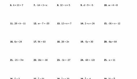 linear equations worksheet 8th grade