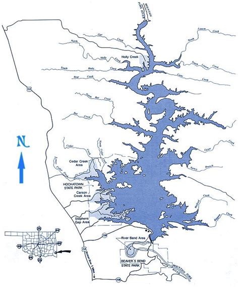 In 2005, the population of oklahoma. » Lake Map | Broken Bow Lake Crappie