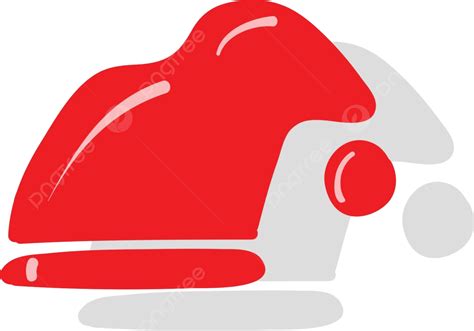 الأحمر والأبيض قبعة ثلج قصاصات فنية في ناقلات أو تنسيق اللون المتجه