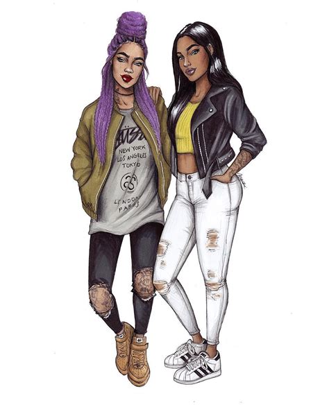 20 year old polish illustrator draws the fiercest fashionistas in this drawing series afropunk