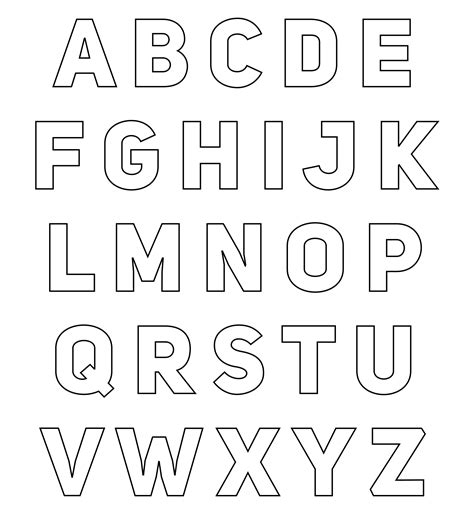 Printable Cut Out Letters Printable Blank World