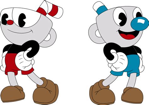 Cuphead and Mugman by Porygon2z on DeviantArt png image