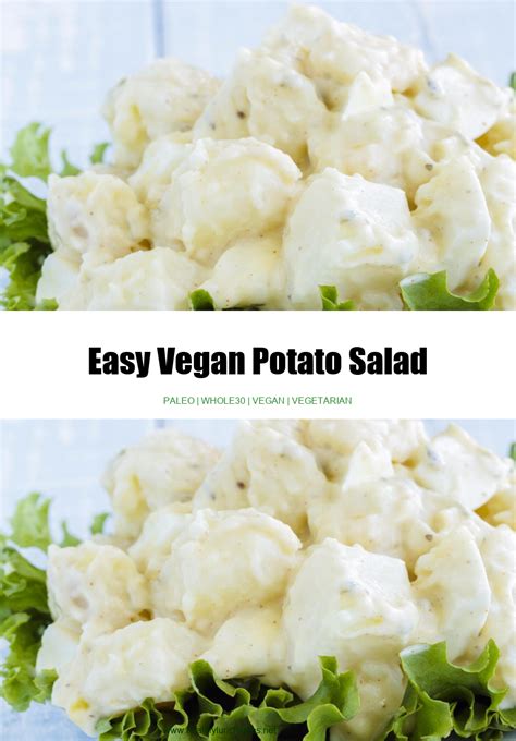 Healthy Recipes Easy Vegan Potato Salad Recipe