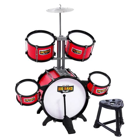 Keezi Kids 7 Drum Set Junior Drums Kit Musical Play Toys Childrens Mini