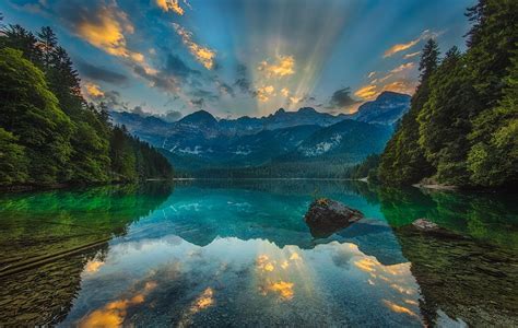 Wallpaper 1500x952 Px Calm Waters Dolomites Mountains Forest