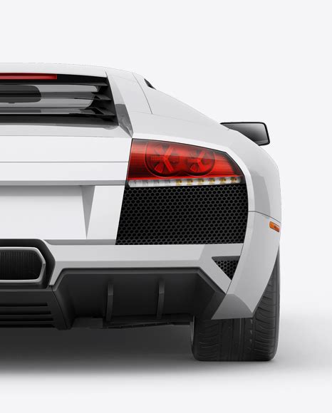 Lamborghini Murciélago Mockup Back View Free Download Images High