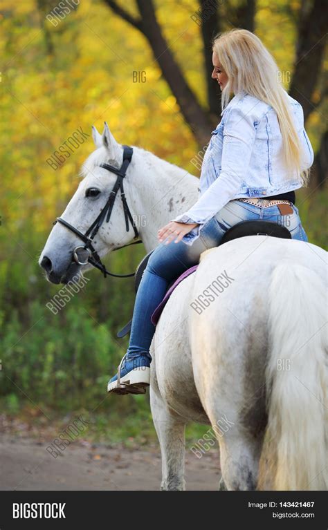 Blonde Woman Rides On Image And Photo Free Trial Bigstock