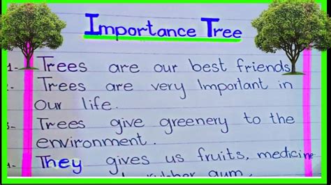 Importance Of Trees Essay In English 10 Lines On Importance Of Trees