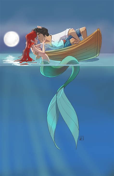 Ariel And Eric By Noaheisenman On Deviantart Pinturas Disney Disney Imágenes Fotos De Sirena