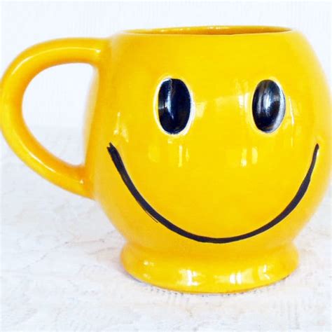Mccoy Smiley Mug Vintage Happy Face Mug 1970s Seventies Cup