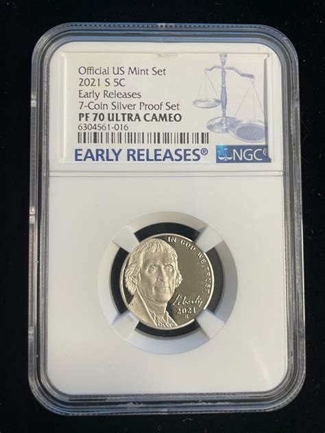 2021 S 5c Early Releases 7 Coin Silver Proof Set Ngc Pf70 Uc Ebay