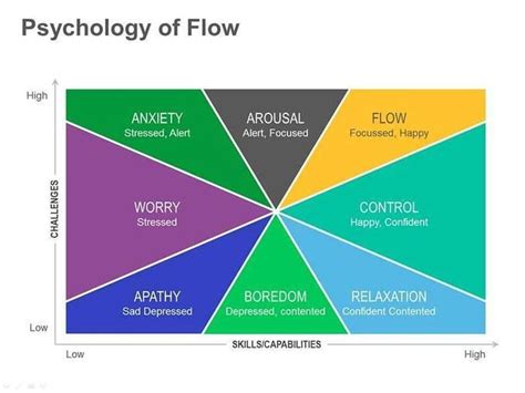 Psychology Of Flow By Csikszentmihalyi Business Diagrams From 24poi