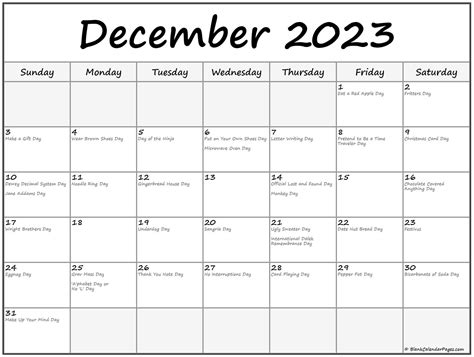 December 2022 Calendar With Holidays Printable Printable Word Searches