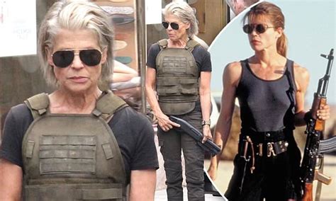 Linda Hamilton Is Seen On Set Of Terminator Movie For First Time