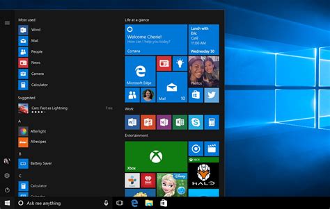 First Look At The New Start Menu In The Windows 10 Anniversary Update