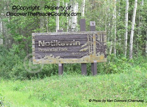 Notikewin Provincial Park Alberta The Park Sign Lets You Know You