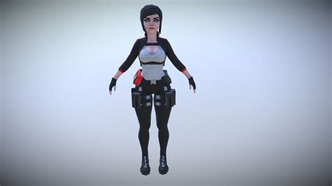 Lily Game Character Low Poly Female Buy Royalty Free 3d Model By