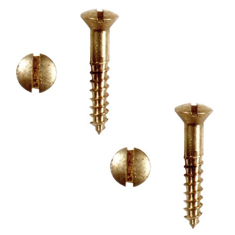 Brass Oval Head Wood Screws 6 34 Qty Pack Of 50