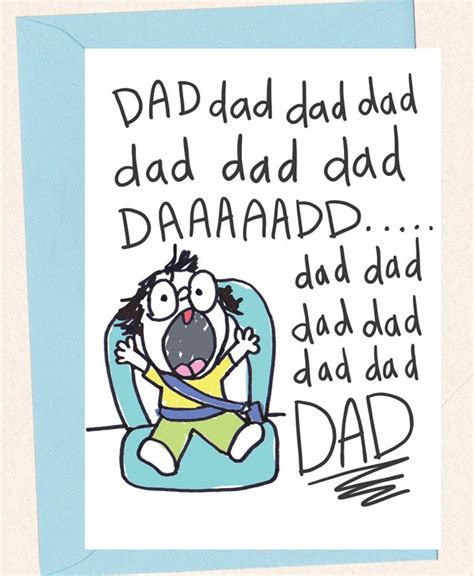Funny Dad Birthday Card Dad Card From Child To Dad Thank