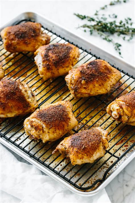 Get the best bbq baked chicken thighs recipe at food & wine. Baked Chicken Thighs (Crispy & Juicy!) | Downshiftology