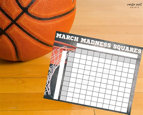 March Madness Squares Template Printable Word Searches